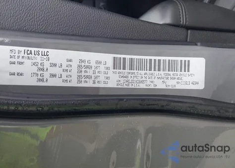 2019 Dodge Durango Gt Plus Awd z USA, uszkodzony, nr VIN 1C4RDJDG1KC606577